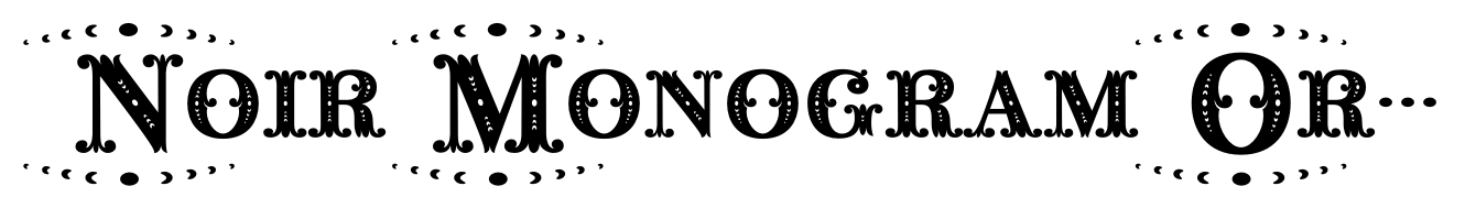 Noir Monogram Ornate Bound (10000 Impressions)